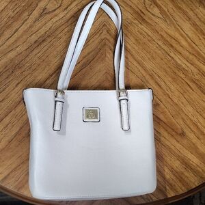 Anne Klein White Tote Bag